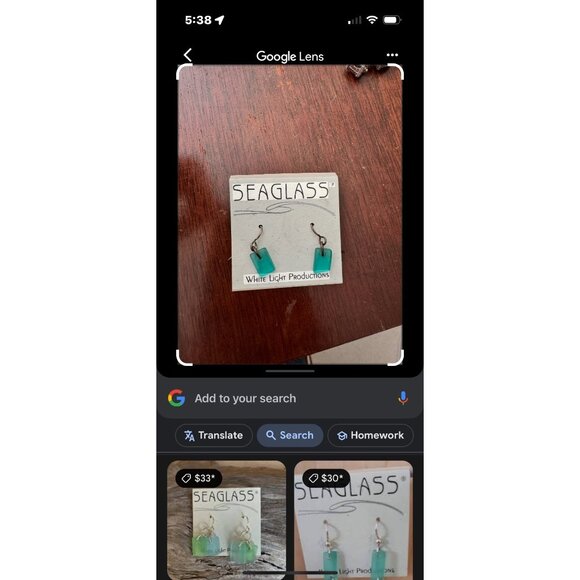 Handcrafted Seaglass Earrings By White Light Productions - Picture 4 of 6